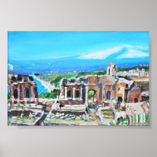 Het Griekse theater op Sicilië - Poster