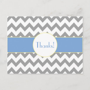 Het grijze en Blauwe Gestreepte Monogram van de Briefkaart