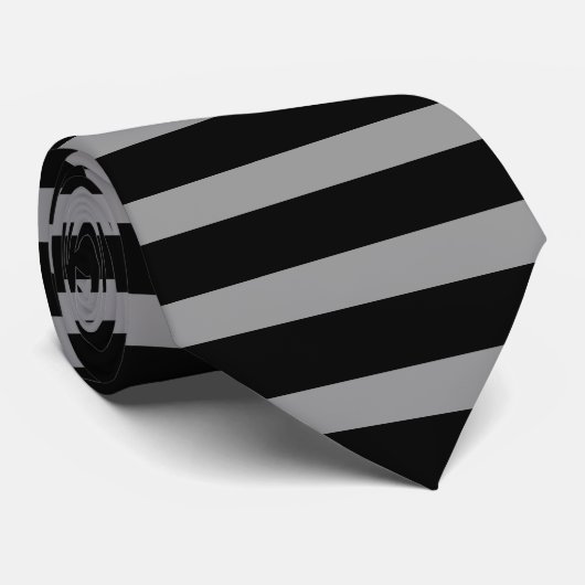 Het grijze en Zwarte Horizontale Stropdas van (Opgerold)