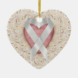 Het grijze Lint van Kanker van Hersenen van het Keramisch Ornament