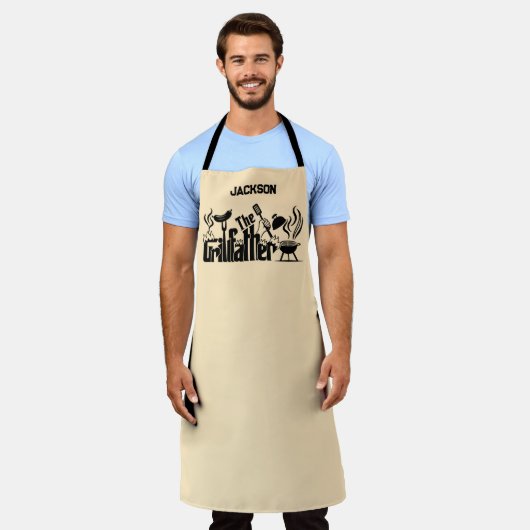 Het Grill Vader Schort (Gedragen)