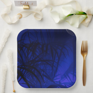 Het grillige 9"Vierkante Ontwerp van het Document  Papieren Bordje