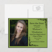 Het groene Afstuderen van de Foto van de Douane sp Briefkaart (Voorkant / Achterkant)