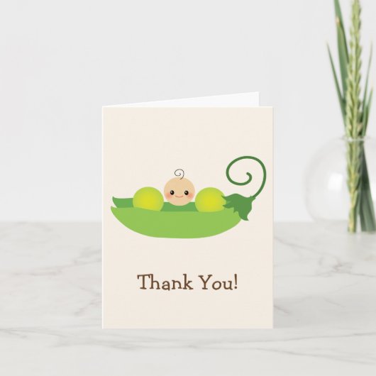 Het groene Baby shower van de Schat dankt u Bedankkaart (Voorkant)