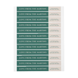 Het Groene en Blush Skinny Mail Label van het Blok