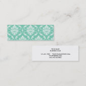 Het Groene en Witte Klassieke Damast van het Mini Visitekaartje (Voorkant / Achterkant)