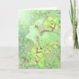 Het groene Faery Wenskaart Kaart