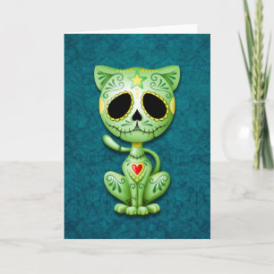Het groene Katje van de Suiker van de Zombie Kaart