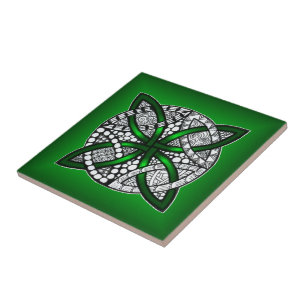 Het groene Keltische Originele Art. van de Knoop Tegeltje