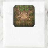 Het Groene Man - Lente Vierkante Sticker (Tas)