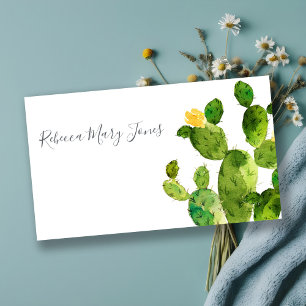 HET GROENE MONOGRAM VAN DE BLOEM VAN DE CACTUS VAN VISITEKAARTJE