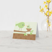 (Het groene) Nest van de Vogel van het baby Kaart (Gele Bloem)