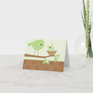 (Het groene) Nest van de Vogel van het baby Kaart