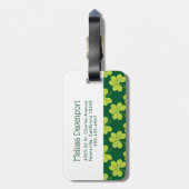 Het Groene Omvergooienpatroon van de klap met een Bagagelabel (Achterkant verticaal)