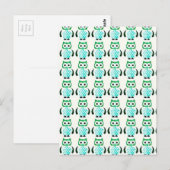 Het  Groene Patroon van Eigenaars van de Retro Briefkaart (Voorkant / Achterkant)