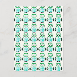 Het Groene Patroon van Eigenaars van de Retro Briefkaart