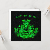 Het groene Vlammonster in De Sterrenhemel Kaart (Voorkant / Achterkant in situ)