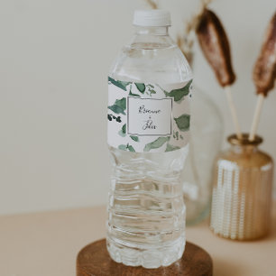 Het Groene Volage Bind van het Manuscript van de k Waterfles Etiket