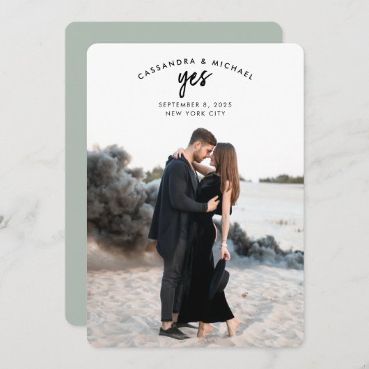 Het Groene Weddenschap van de Foto van de Tekst sp Kaart (Voorkant / Achterkant)