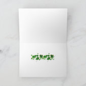 Het groene Wenskaart Feestdagen Kaart (Binnen)