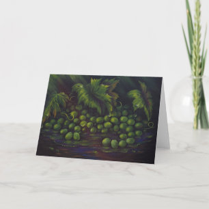 Het groene Wenskaart van Druiven Kaart