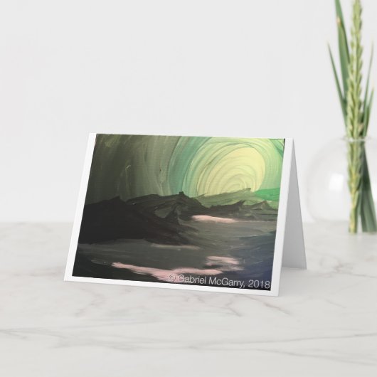 Het groene wenskaart van Gabriel McGarry Kaart (Voorkant)
