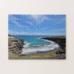 Het groene zandstrand - Big Island Hawaii Puzzel