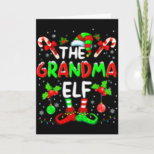 Het Grootmoeder Elf Kledingstuk Pyjama Pjs Kerstmi Kaart