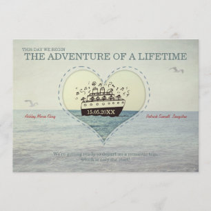 Het grootste avontuur - bruiloft nodigt uit kaart