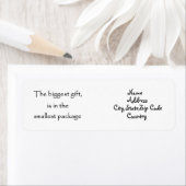 Het grootste cadeauadresetiket etiket (Insitu)