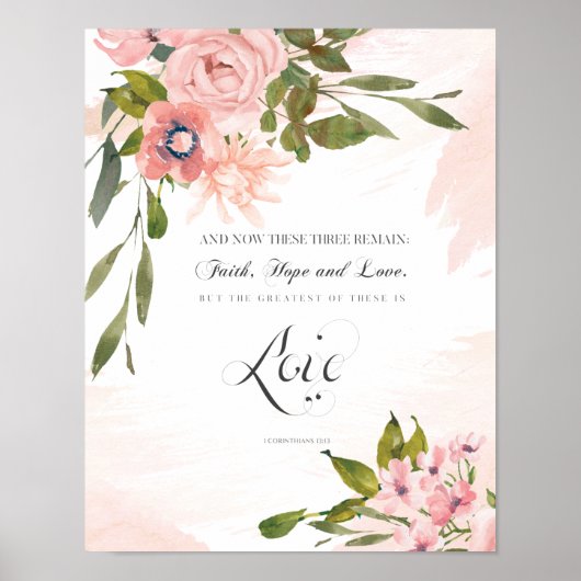 Het grootste deel hiervan is Love Bible Roses Flor Poster (Voorkant)