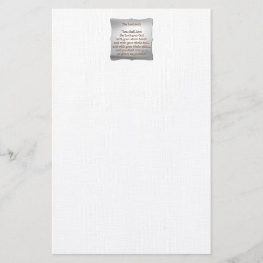 Het grootste gebod briefpapier (Voorkant)