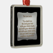 Het grootste gebod metalen ornament (Rechts)