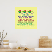 Het grootste gebod poster (Keuken)