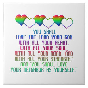 Het grootste gebod tegeltje