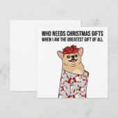 "Het Grootste Geschenk" – Grappige Kerstkaart voor (Voorkant / Achterkant)