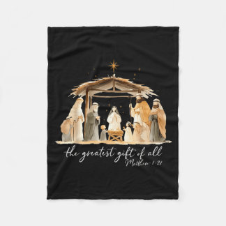 Het Grootste Geschenk Van Kerststal Christelijk Fleece Deken