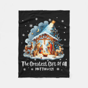 Het Grootste Geschenk Voor Alle Kerst Nativiteit J Fleece Deken