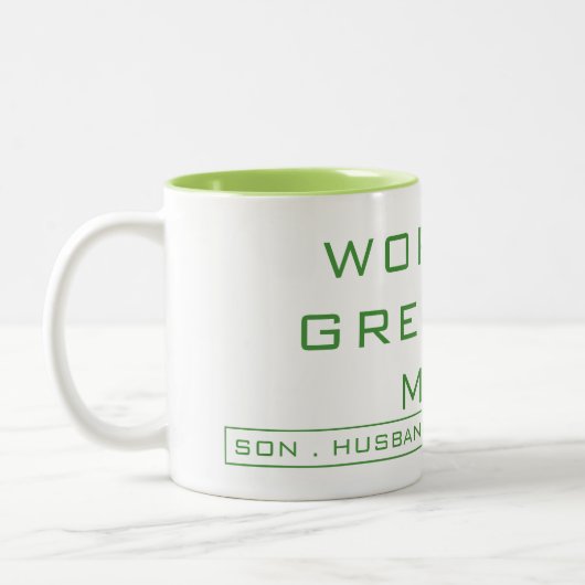 Het grootste Man ter wereld - Zoon, echtgenoot, va Tweekleurige Koffiemok (Links)