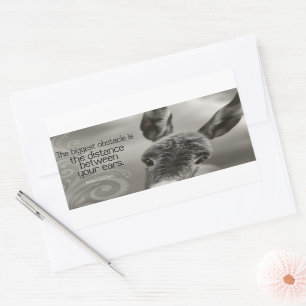 "Het grootste obstakel" Inspirerend quote Rechthoekige Sticker