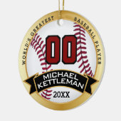 Het grootste Ornament van honkbalspeler ter wereld (Links)