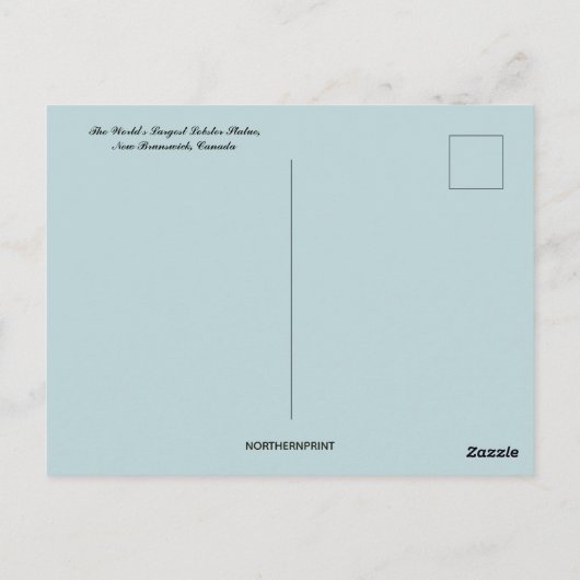 Het grootste standbeeld ter wereld is New Brunswic Briefkaart (Achterkant)
