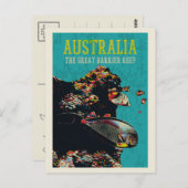 Het grote barrièrerif, Australië Briefkaart (Voorkant / Achterkant)