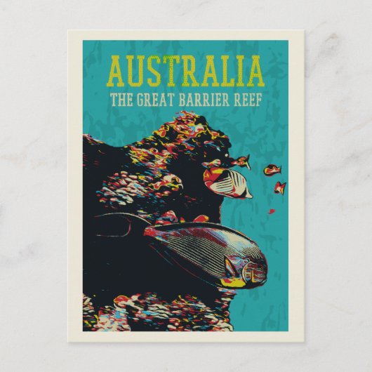 Het grote barrièrerif, Australië Briefkaart (Voorkant)