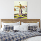 Het grote Bartholdi-beeld, vrijheidsbeeld Canvas Afdruk (Insitu (Slaapkamer))