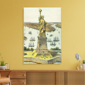 Het grote Bartholdi-beeld, Vrijheidsbeeld Canvas Afdruk (Insitu (Woonkamer))