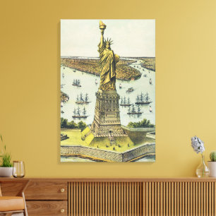 Het grote Bartholdi-beeld, Vrijheidsbeeld Canvas Afdruk