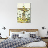 Het grote Bartholdi-beeld, Vrijheidsbeeld Canvas Afdruk (Insitu (Slaapkamer))