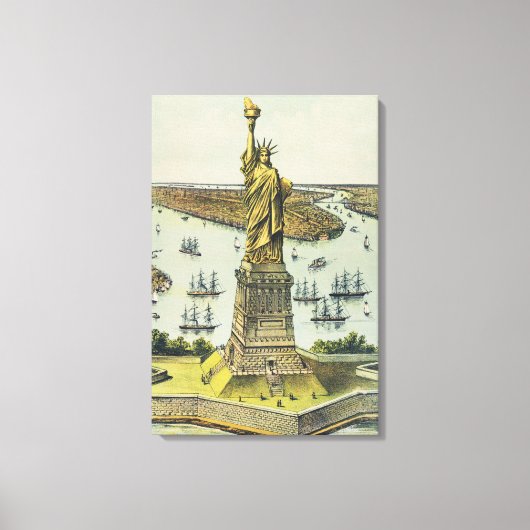 Het grote Bartholdi-beeld, Vrijheidsbeeld Canvas Afdruk (Voorkant)