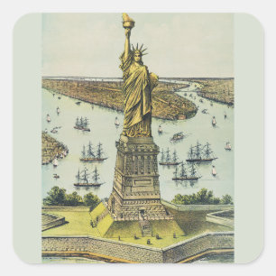 Het grote Bartholdi-beeld, Vrijheidsbeeld Vierkante Sticker